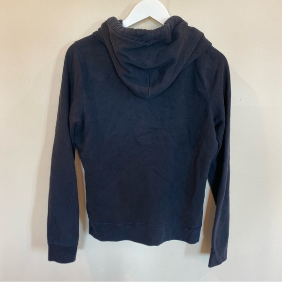 Abercrombie & Fitch V Neck Hoodie Navy Blue Juniors Large Athletics - Picture 4 of 4